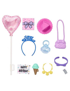 Accesorios de Fiesta de Cumpleaños Barbie Pack de Moda 11 Piezas