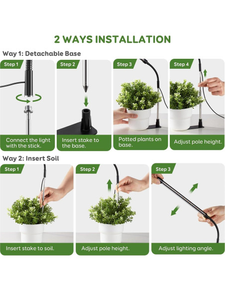 Luces de Crecimiento LED LPMZMBL 3 Paquete Espectro Completo