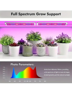 Luz de Cultivo LED VPCRT6 43W Espectro Completo 616 LEDs 2