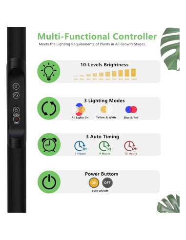 Lámpara de Crecimiento de Piso Geciliaoran 20W LED Espectro Completo