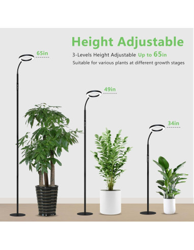 Lámpara de Crecimiento de Piso Geciliaoran 20W LED Espectro Completo