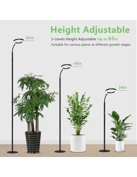 Lámpara de Crecimiento de Piso Geciliaoran 20W LED Espectro Completo