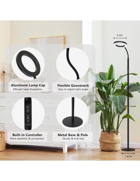 Lámpara de Crecimiento de Piso Geciliaoran 20W LED Espectro Completo