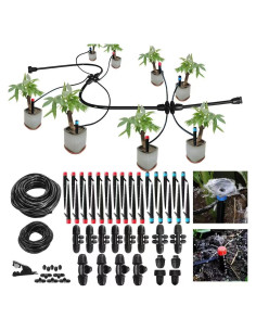 Kit Completo de Riego por Goteo Yawank 30.48m Ajustable