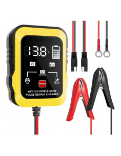 Cargador Mantenedor de Batería 6V/12V Huiaipaic 1.5A Inteligente
