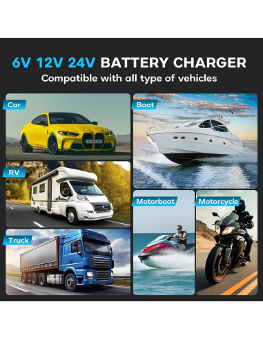 Cargador de Batería Inteligente 35A HSTCH 6V/12V/24V