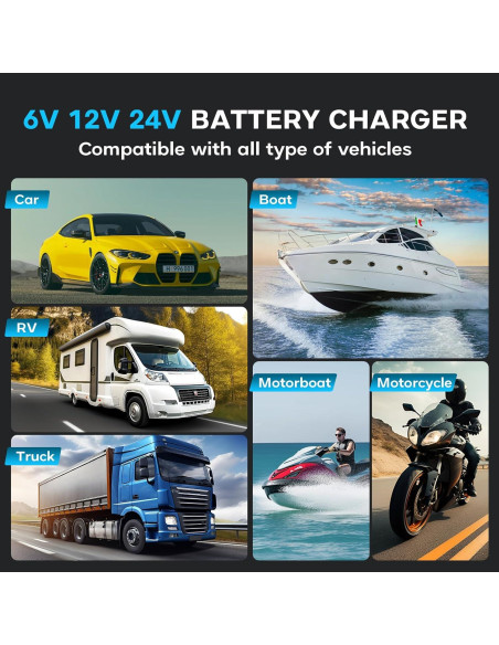 Cargador de Batería Inteligente 35A HSTCH 6V/12V/24V