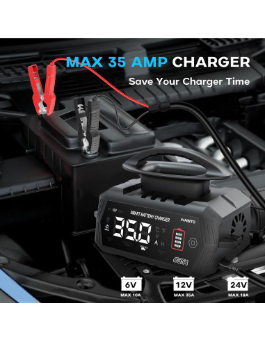Cargador de Batería Inteligente 35A HSTCH 6V/12V/24V