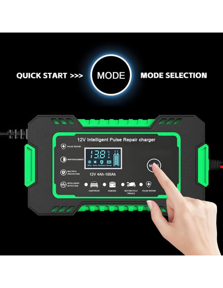 Cargador de Batería de Coche Mandark 12V 6A Inteligente