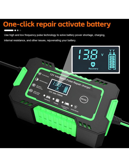 Cargador de Batería de Coche Mandark 12V 6A Inteligente