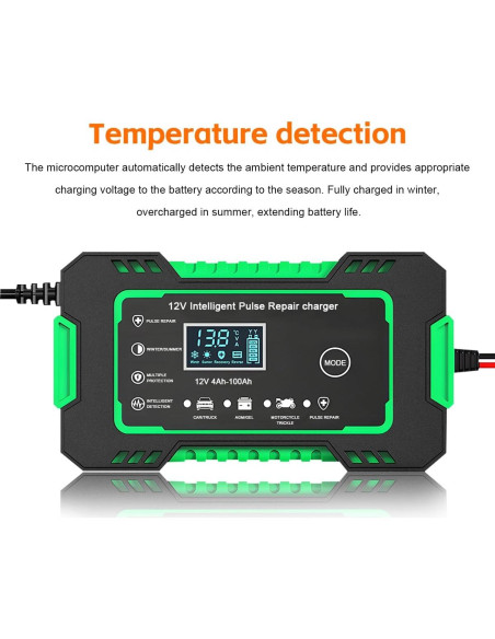 Cargador de Batería de Coche Mandark 12V 6A Inteligente