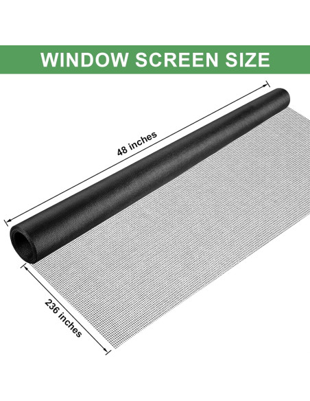 Kit de Reemplazo de Pantalla de Ventana MEQHUO 48x236 cm 6 en 1