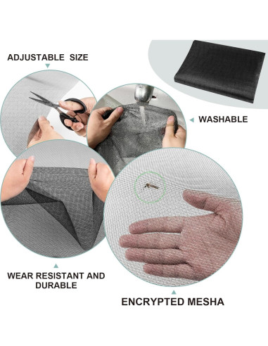 Kit de Reemplazo de Pantalla de Ventana MEQHUO 48x236 cm 6 en 1