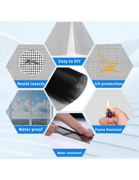 Kit de Reparación de Pantallas de Ventana AOPHY 121.92x299.72cm