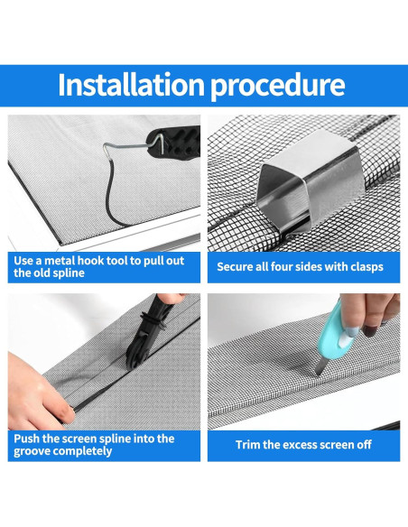 Kit de Reparación de Pantallas de Ventana AOPHY 121.92x299.72cm