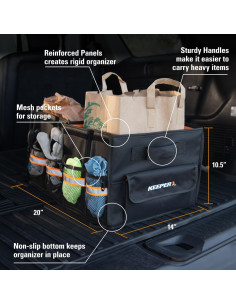 Organizador de Maletero KEEPER Estándar 48L Plegable Antideslizante 2