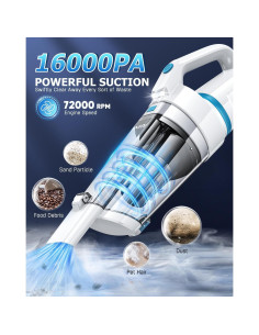 Aspiradora de Mano AHNR LT-156 Inalámbrica 16000PA con Luz LED 2