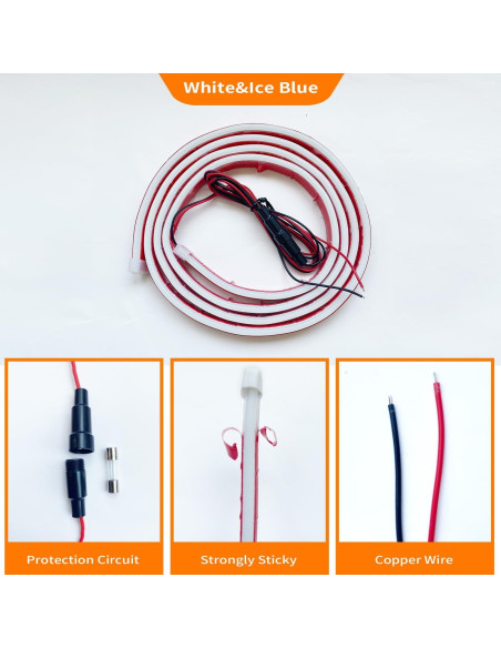 Tira de luz LED Ailinge 177.8 cm blanca impermeable 12V