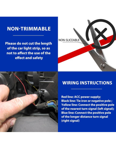 Tira de Luz LED RGB DEERMOTO 240 cm para Capó de Coche IP68