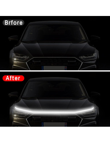 Tira de Luz LED Dinámica HConce 180 cm Blanca para Coche