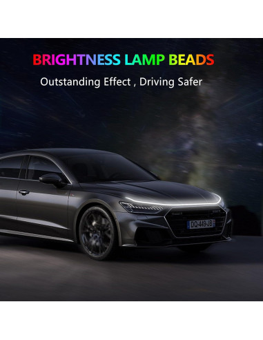 Tira de Luz LED Dinámica HConce 180 cm Blanca para Coche