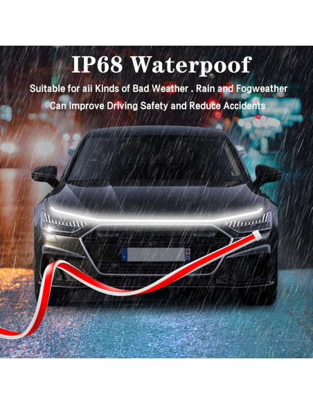 Tira de Luz LED Dinámica HConce 180 cm Blanca para Coche