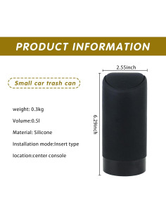 Basurero de Coche Arwrilt ARWLJT1003BL, Impermeable y Compacto 2