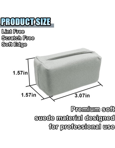 Almohadilla Aplicadora Microfibra Suede LHDOS 4PCS 7.8x4cm