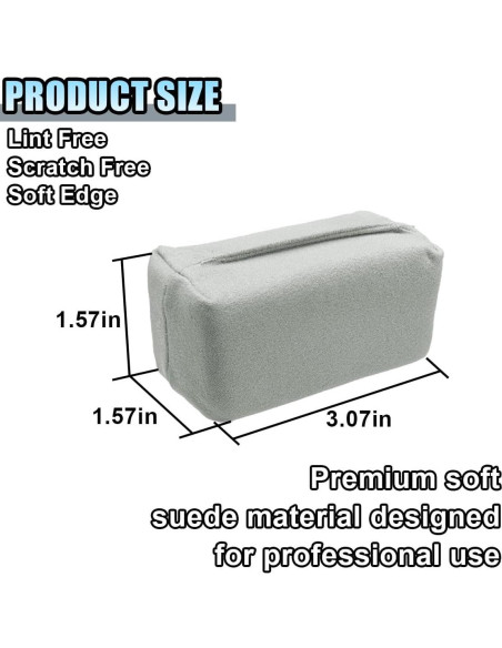 Almohadilla Aplicadora Microfibra Suede LHDOS 4PCS 7.8x4cm