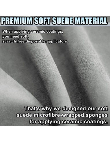 Almohadilla Aplicadora Microfibra Suede LHDOS 4PCS 7.8x4cm