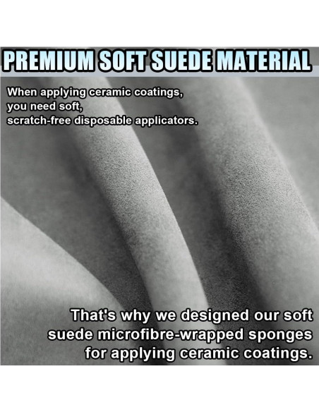 Almohadilla Aplicadora Microfibra Suede LHDOS 4PCS 7.8x4cm