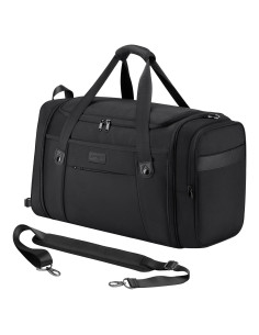 Bolsa de viaje AGLAUS Tourenne 45L plegable negra con compartimento para zapatos