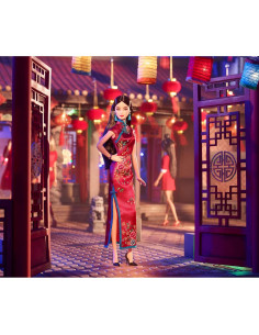 Muñeca Barbie Año Nuevo Lunar 30.48 cm Cheongsam Rojo 2