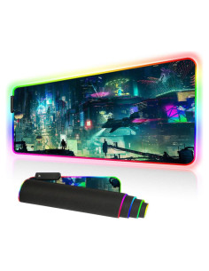 Alfombrilla de Ratón RGB Grande Imegny 80x30 cm Suave Antideslizante