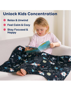 Manta con peso Kivik 50x76 cm 0.9 kg universo negro 2