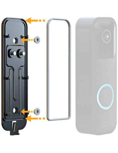 Placa de Respaldo para Timbre Blink - SENLEG, Negro