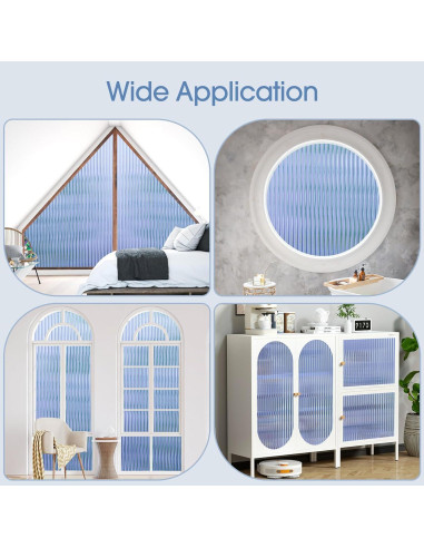 Película de Privacidad Coavas 3D para Ventanas 44.5x199.9 cm Azul