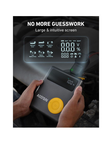 Arrancador de Coche AstroAI 1750A con Compresor 150PSI