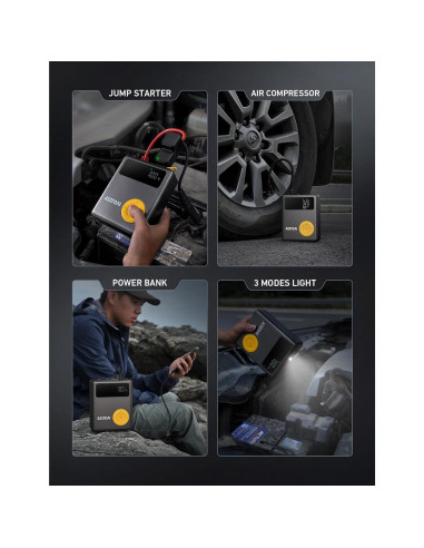 Arrancador de Coche AstroAI 1750A con Compresor 150PSI