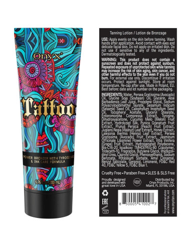 Loción bronceadora Onyx Tattoo 200 ml - Protección tatuajes