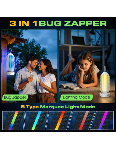 Zapper de Insectos Zwiran 4000mAh Recargable Impermeable