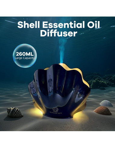 Difusor de Aceite Esencial 260ml Glacier Gift Z8 Negro