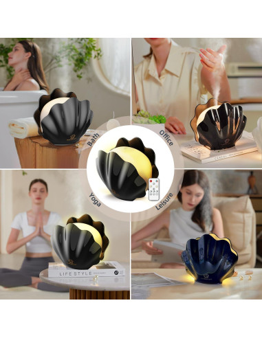 Difusor de Aceite Esencial 260ml Glacier Gift Z8 Negro