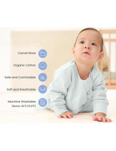 Saco de dormir unisex Kaiya Baby 1.0 Tog 0-6 meses azul 2