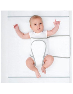 Manta Envueltos Segura NoJo para Cuna - Algodón Blanco 2