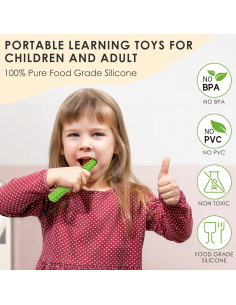 Juguetes Masticables Sensoriales ERKOON para Niños Autistas - 4 Piezas 2