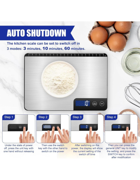 Báscula de Cocina Digital Drcowu K30H 15 kg Pantalla LCD