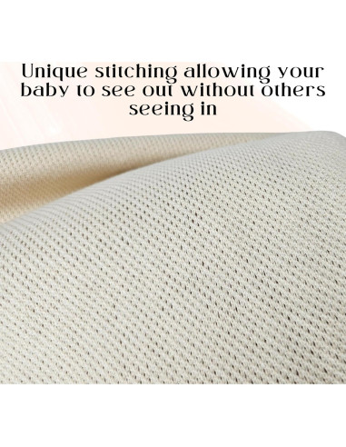 Cubierta de Lactancia Peekaboo Beige - Algodón Orgánico y Cachemira