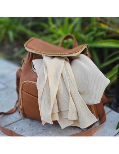 Cubierta de Lactancia Peekaboo Beige - Algodón Orgánico y Cachemira