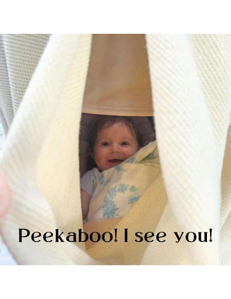 Cubierta de Lactancia Peekaboo Beige - Algodón Orgánico y Cachemira